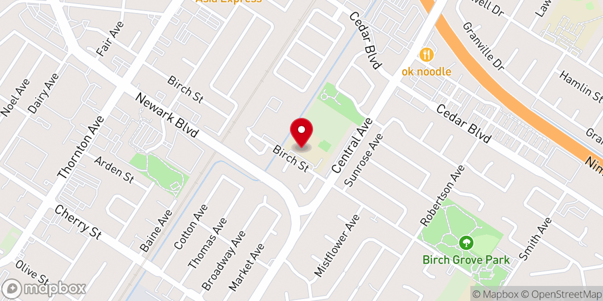 Map showing location of Harvest House Assembly of God