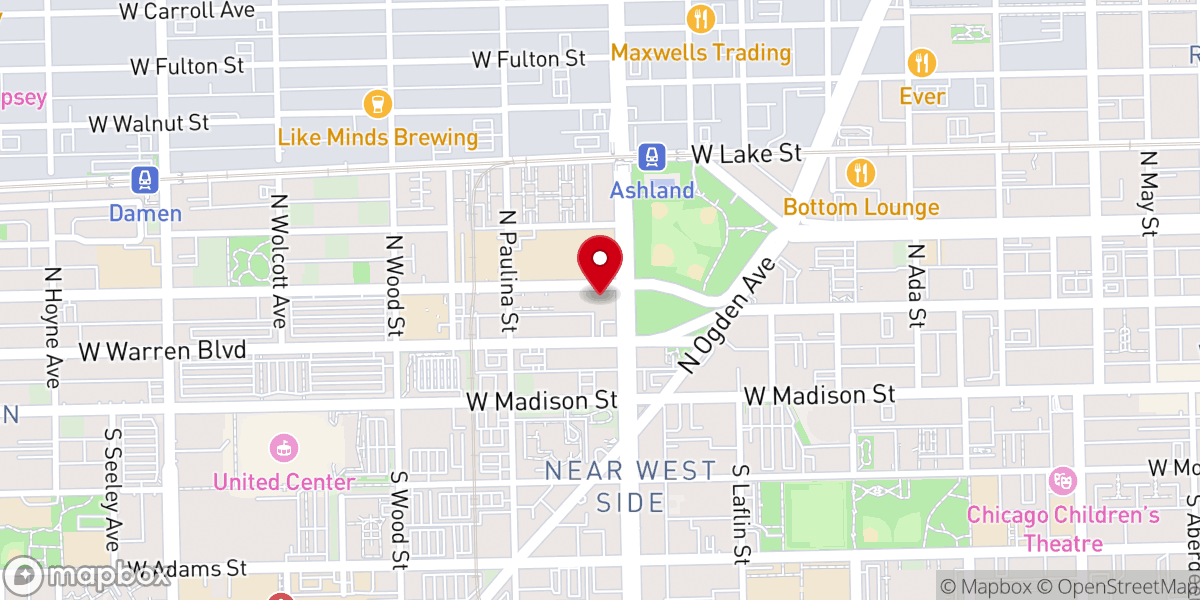 Map showing location of First Baptist Congregational - Food Distribution Center