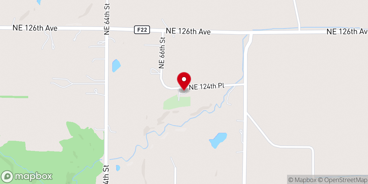 Map showing location of Cory Grove Church
