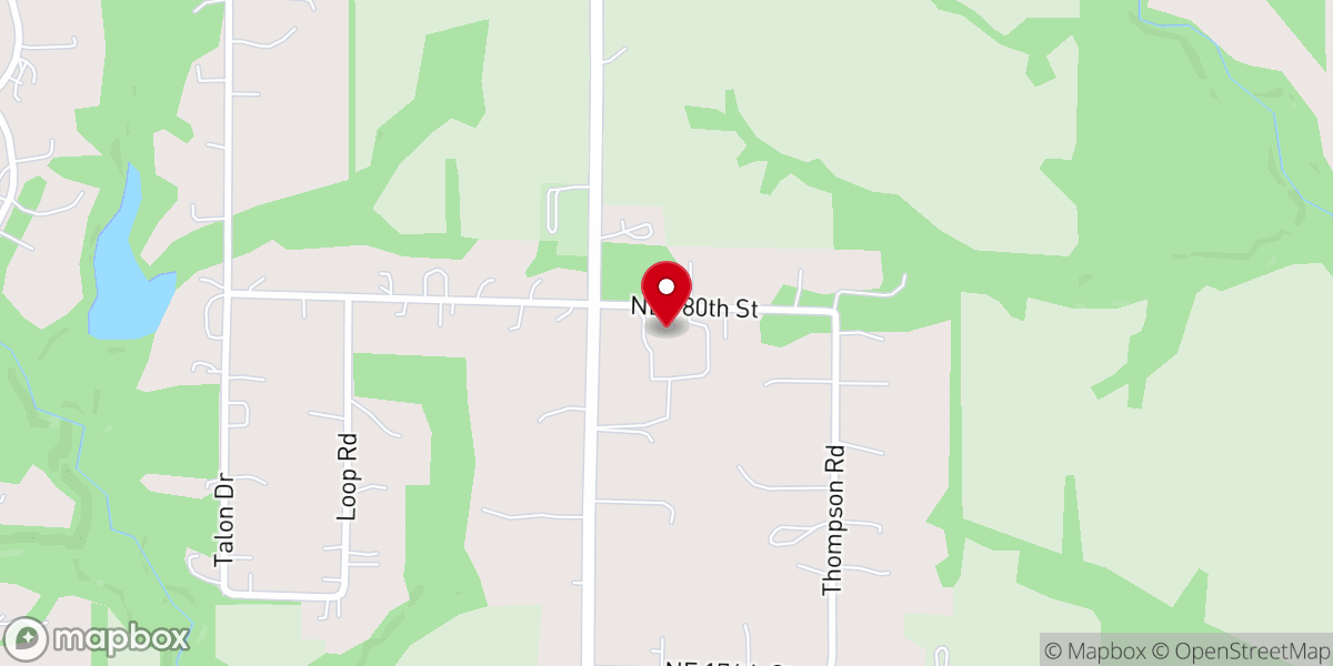 Map showing location of Northern Hills Baptist Church