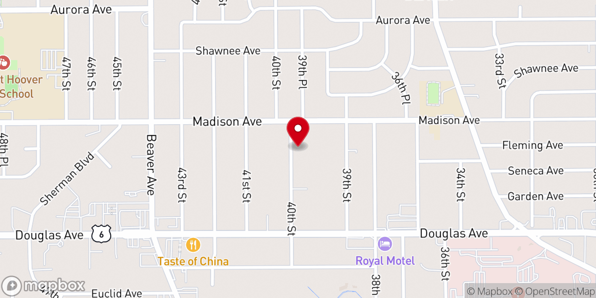 Map showing location of Trinity Life Church of God