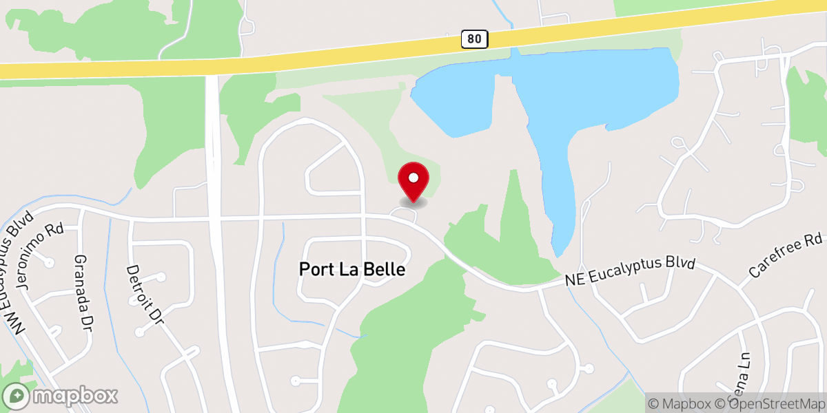 Map showing location of Grace Baptist Church