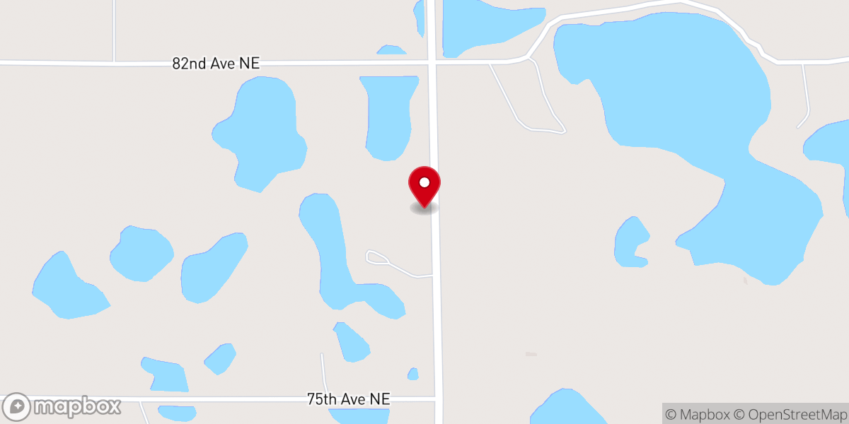 Map showing location of Green Lake Lutheran Church