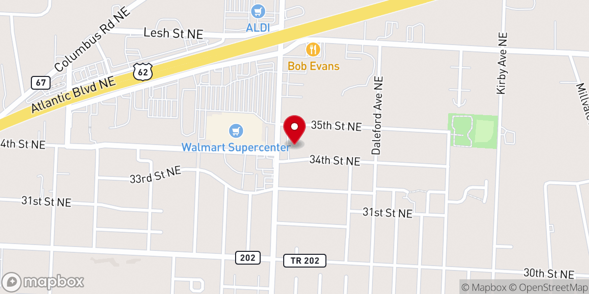 Map showing location of James S. Thomas United Methodist Church
