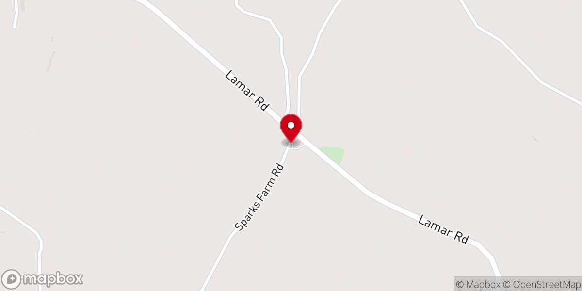Map showing location of Greenwood Church