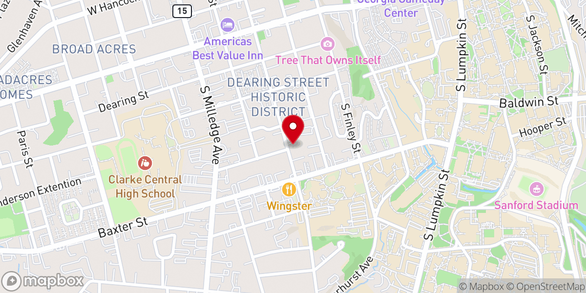 Map showing location of University Church