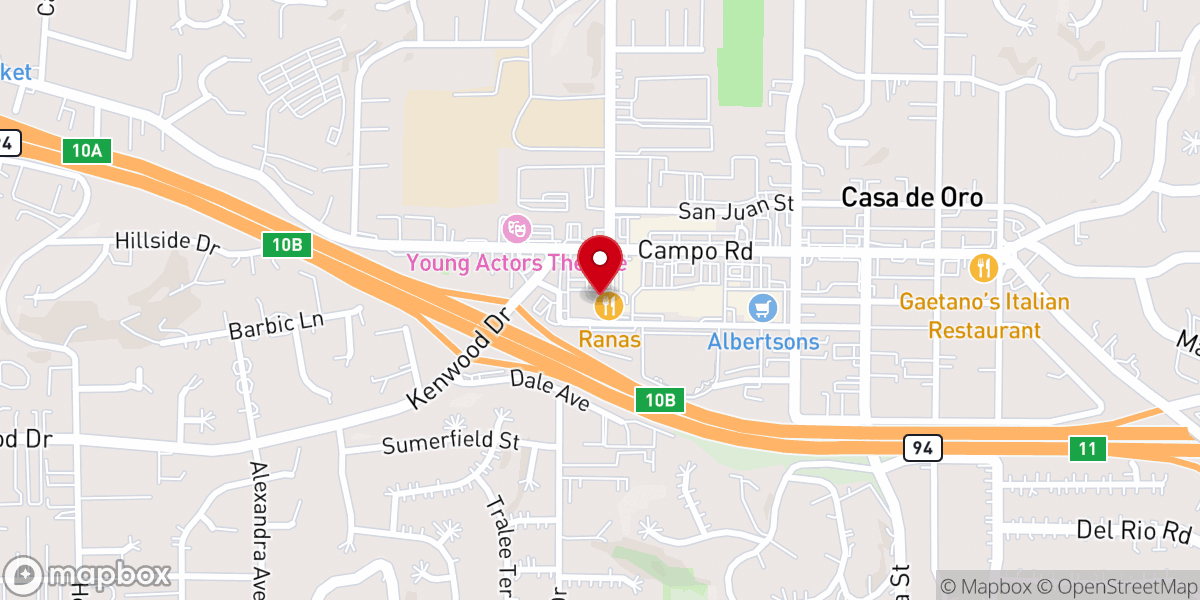 Map showing location of Dominion Center Church of San Diego