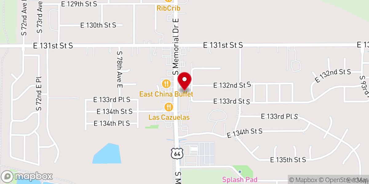 Map showing location of Riverview Baptist Church