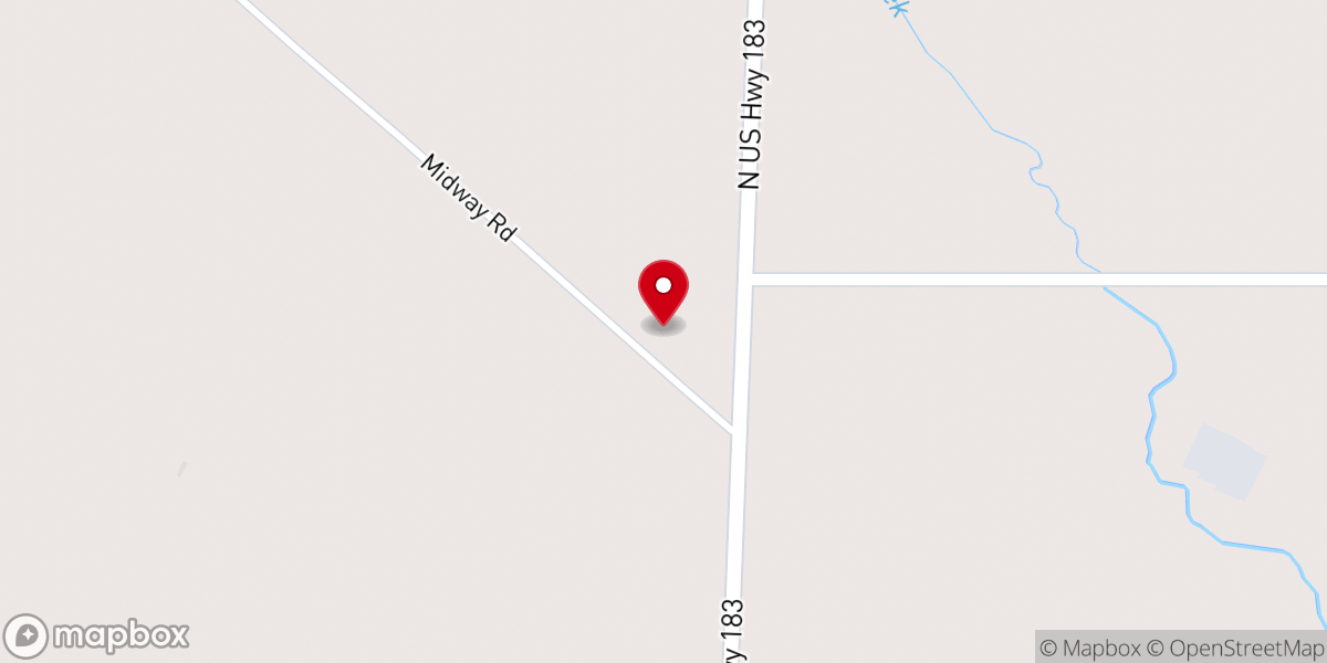 Map showing location of Trail Head Cowboy Church of Goliad