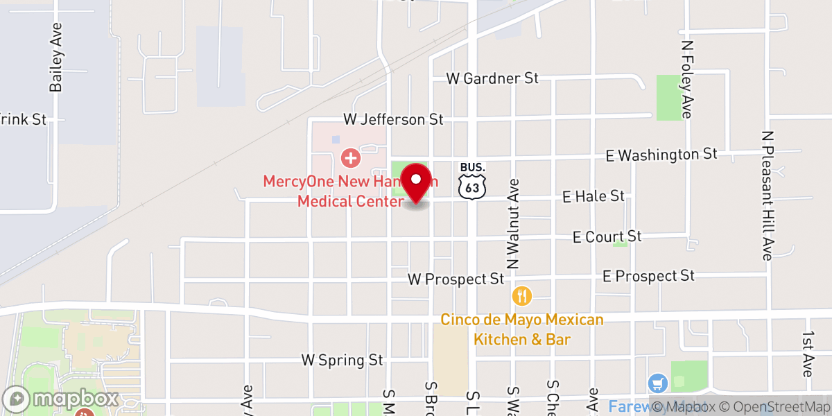 Map showing location of St. Joseph Community School