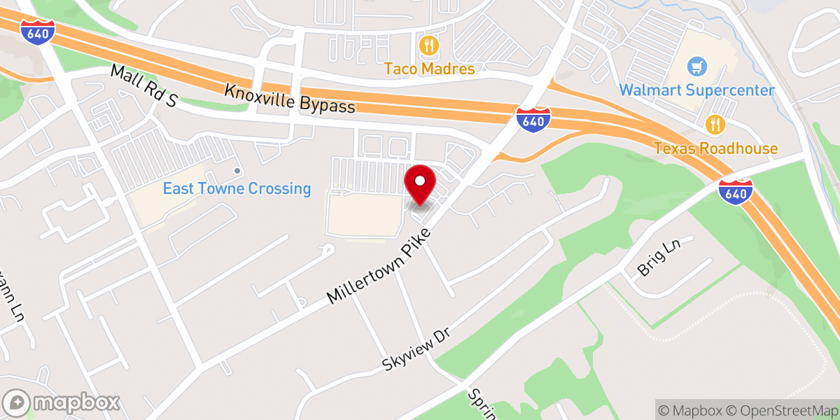 Map showing location of North Acres Church