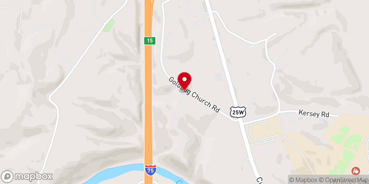 Map showing location of Goldbug Missionary Baptist Church