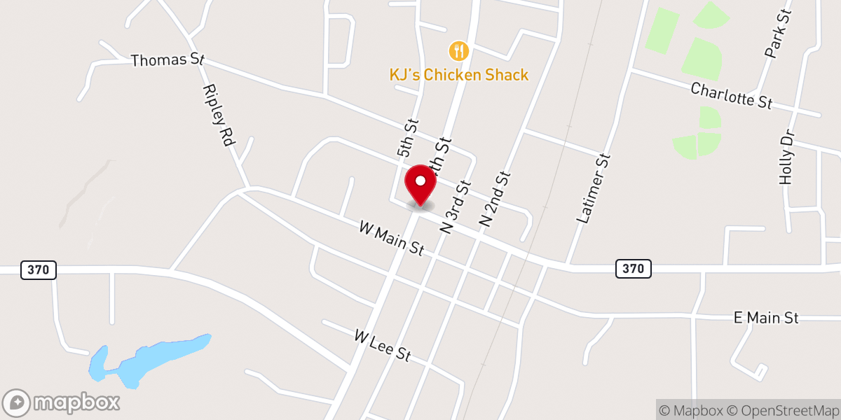 Map showing location of Family Resource Fellowship of North Mississippi