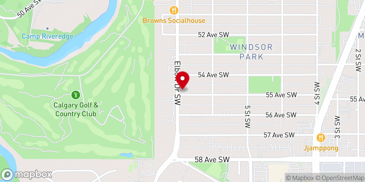 Map showing location of First Evangelical Free Church