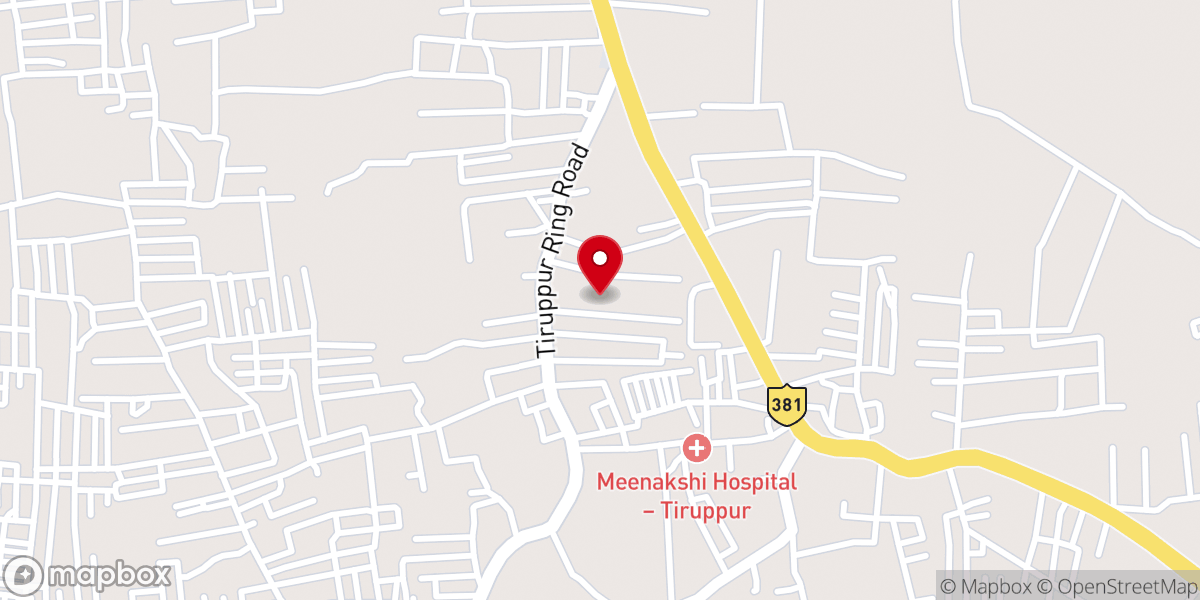 Map showing location of Tirupur Maanagaratchi Thuvakka Palli