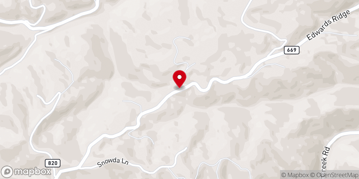 Map showing location of Edwards Chapel