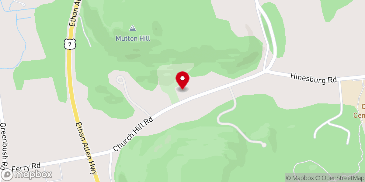Map showing location of Charlotte Congregational Church