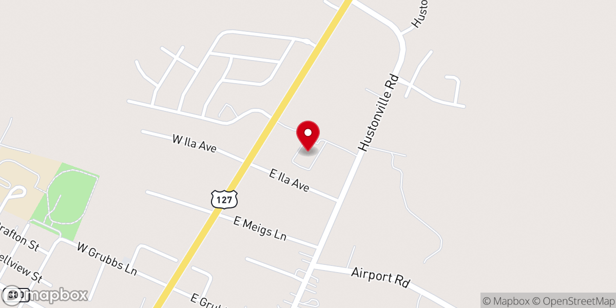 Map showing location of Junction City First Baptist Church