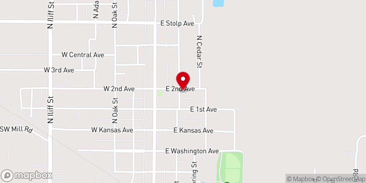 Map showing location of St Mark's Episcopal Church