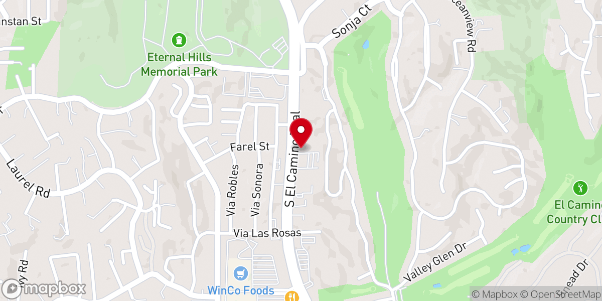 Map showing location of At The Cross Oceanside church
