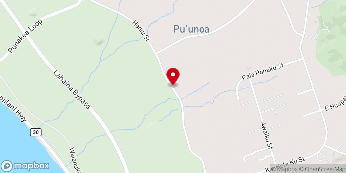 Map showing location of Maui Animal Farm
