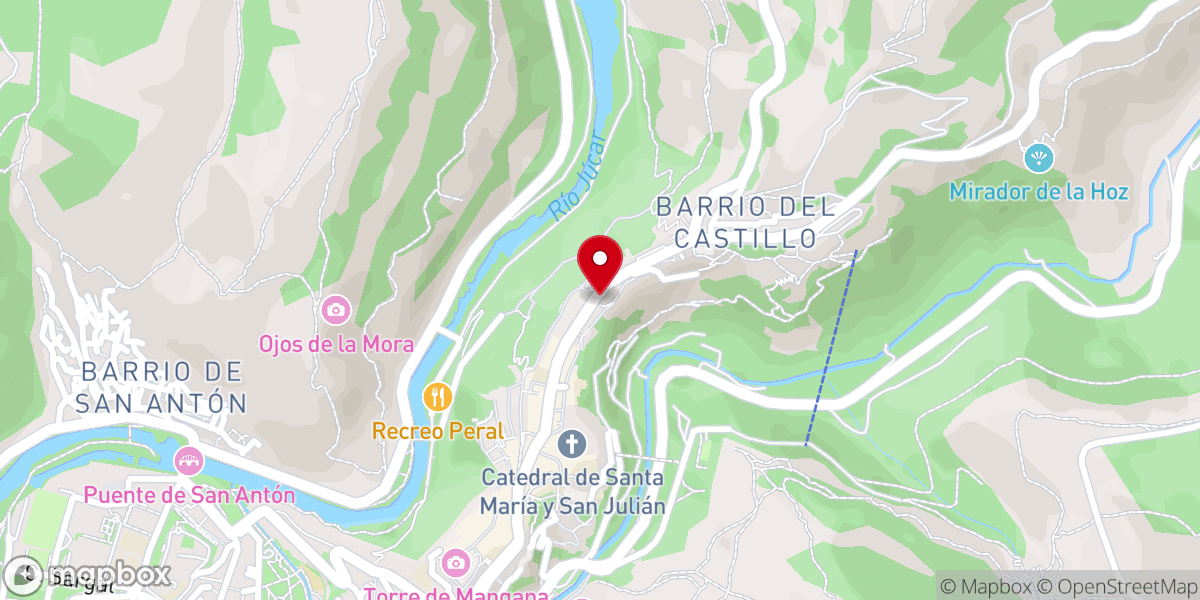 Map showing location of Iglesia de San Pedro