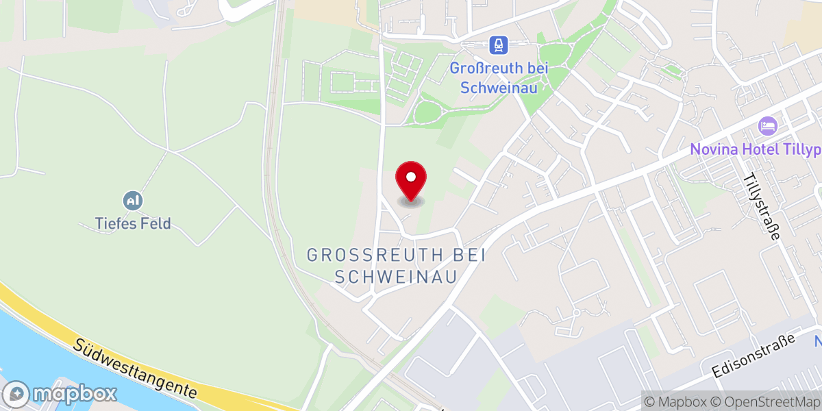 Map showing location of Thomaskirche - Evangelisch-Lutherische Kirchengemeinde Nürnberg - Thomaskirche