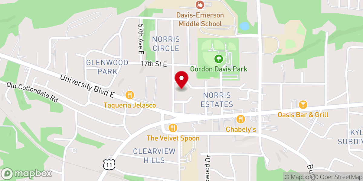 Map showing location of Harris Memorial Methodist Church