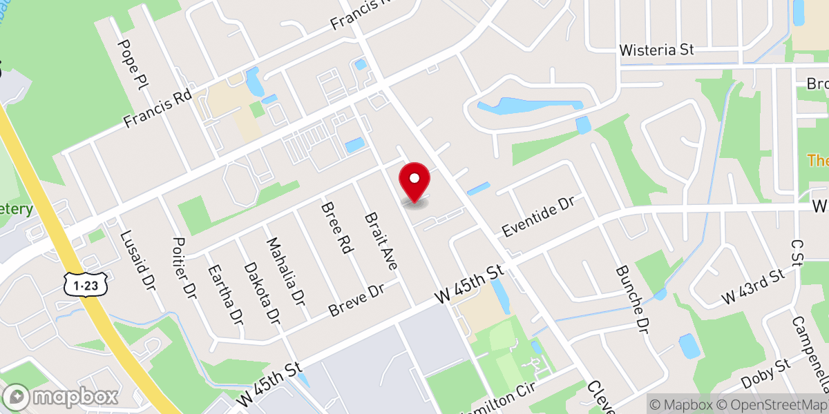 Map showing location of African Methodist Episcopal Church of the Master