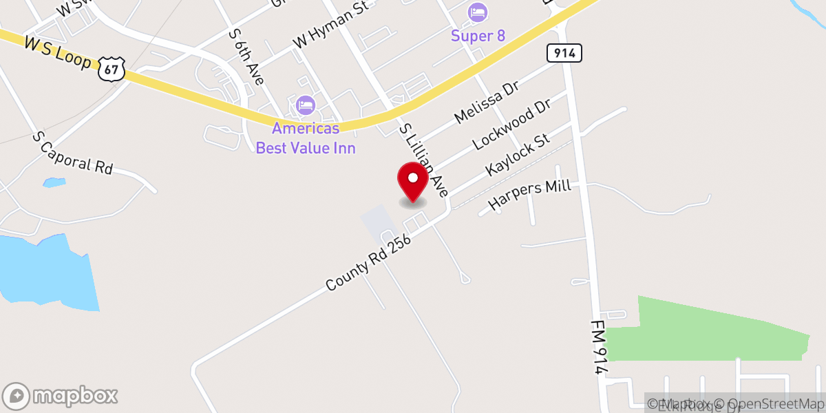 Map showing location of Cross Timbers Church of Christ