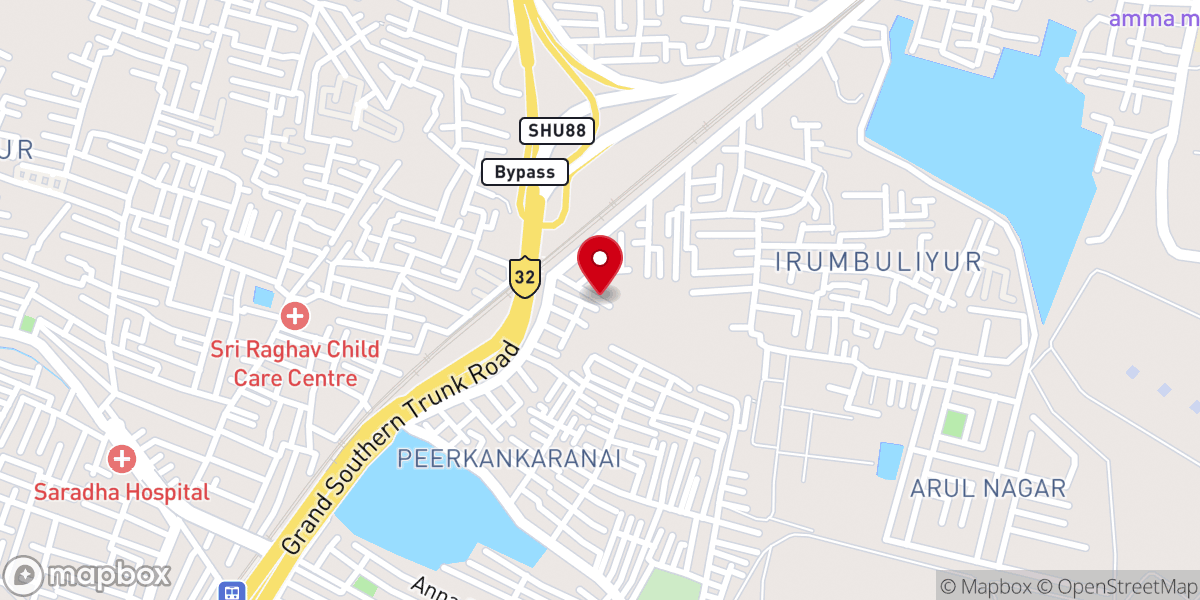 Map showing location of The Pentecostal Mission, Chennai (Headquarters)