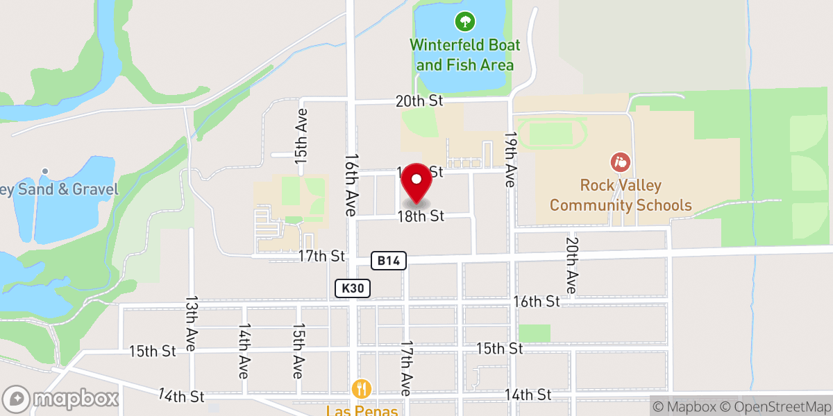 Map showing location of Calvin Christian Reformed Church