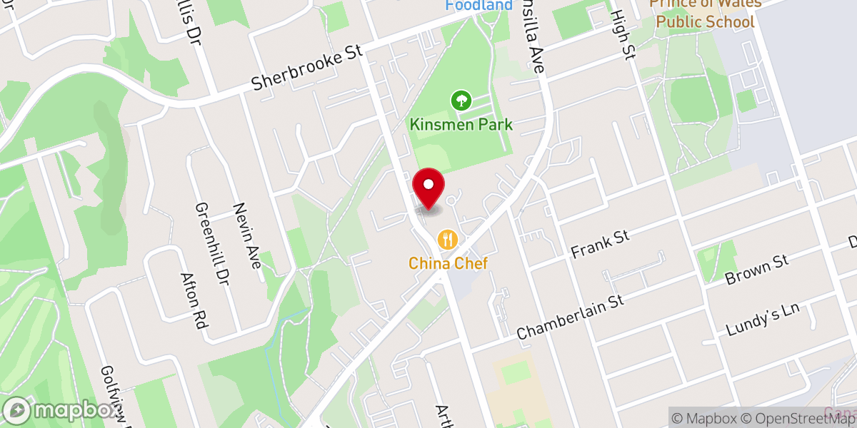Map showing location of Cephas Christian Reformed Church