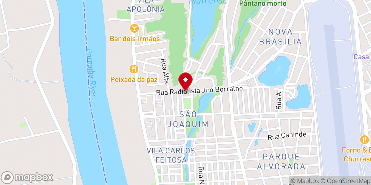 Map showing location of Paróquia São Joaquim