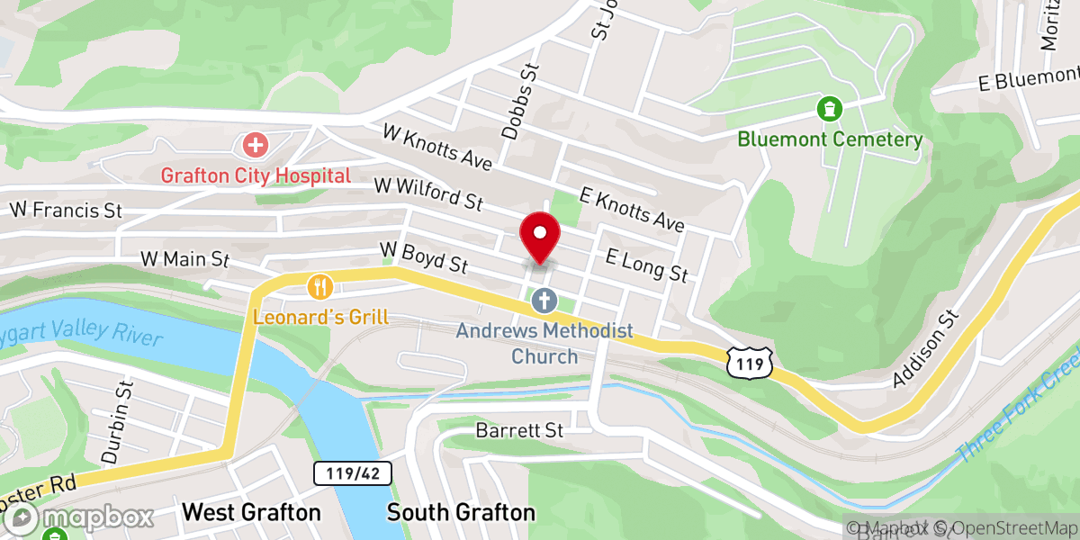 Map showing location of St Augustine Social Center