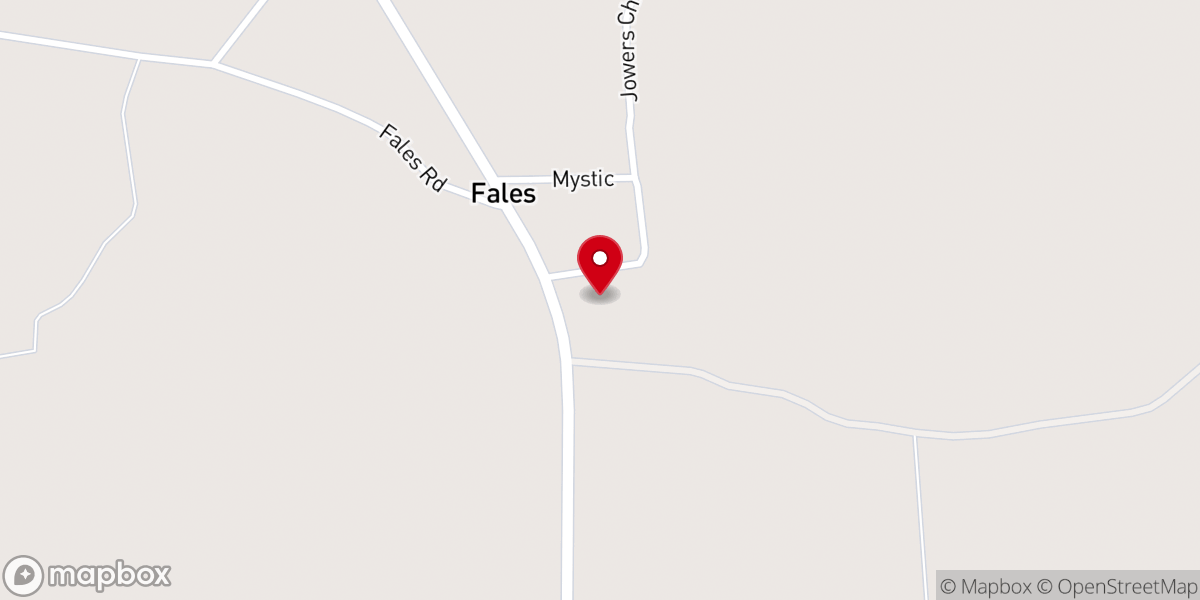 Map showing location of Fales Church