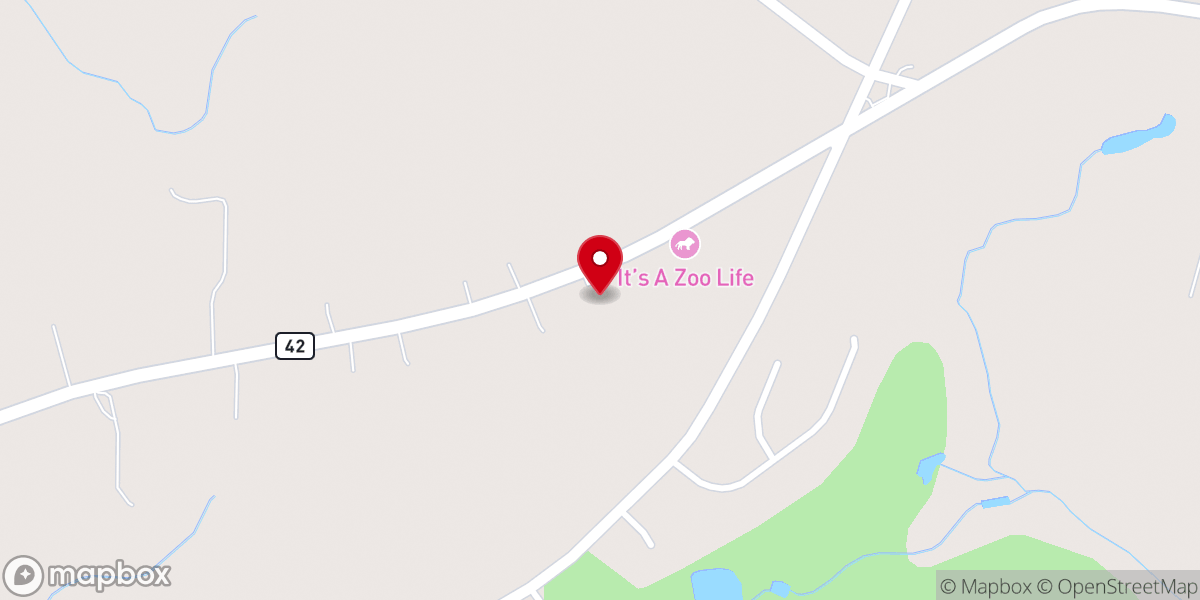 Map showing location of Peace Original FreeWill Baptist Church