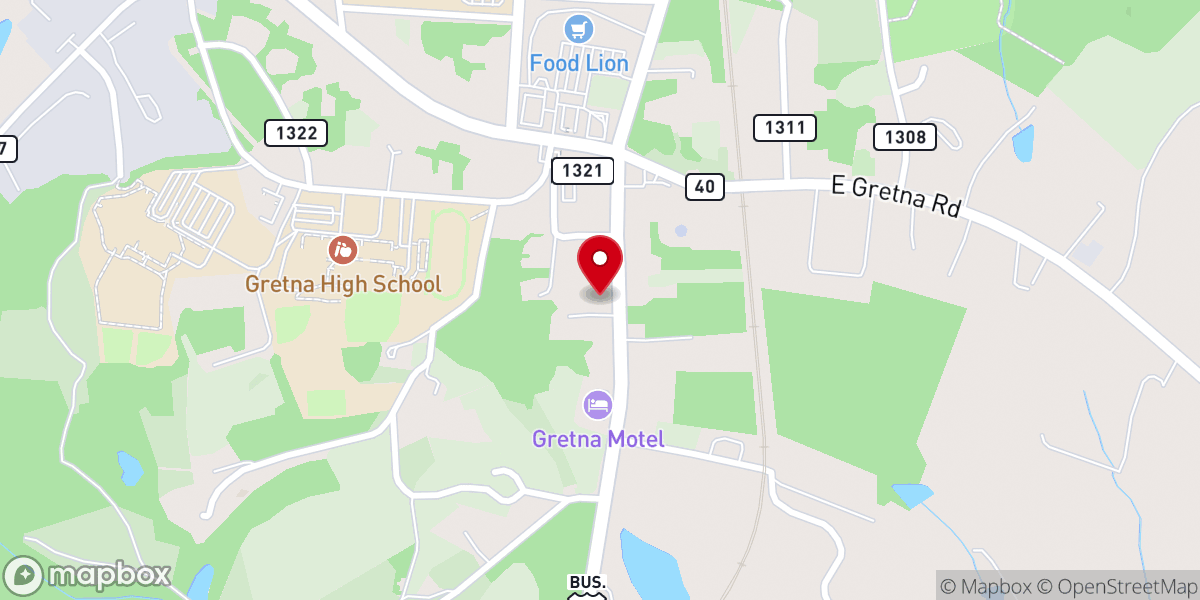 Map showing location of Springfield Church