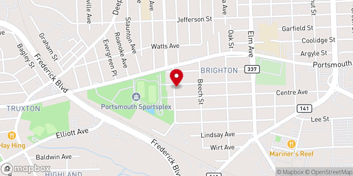 Map showing location of The Prince of Peace Church