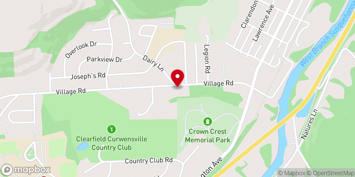 Map showing location of Centre Grove Church