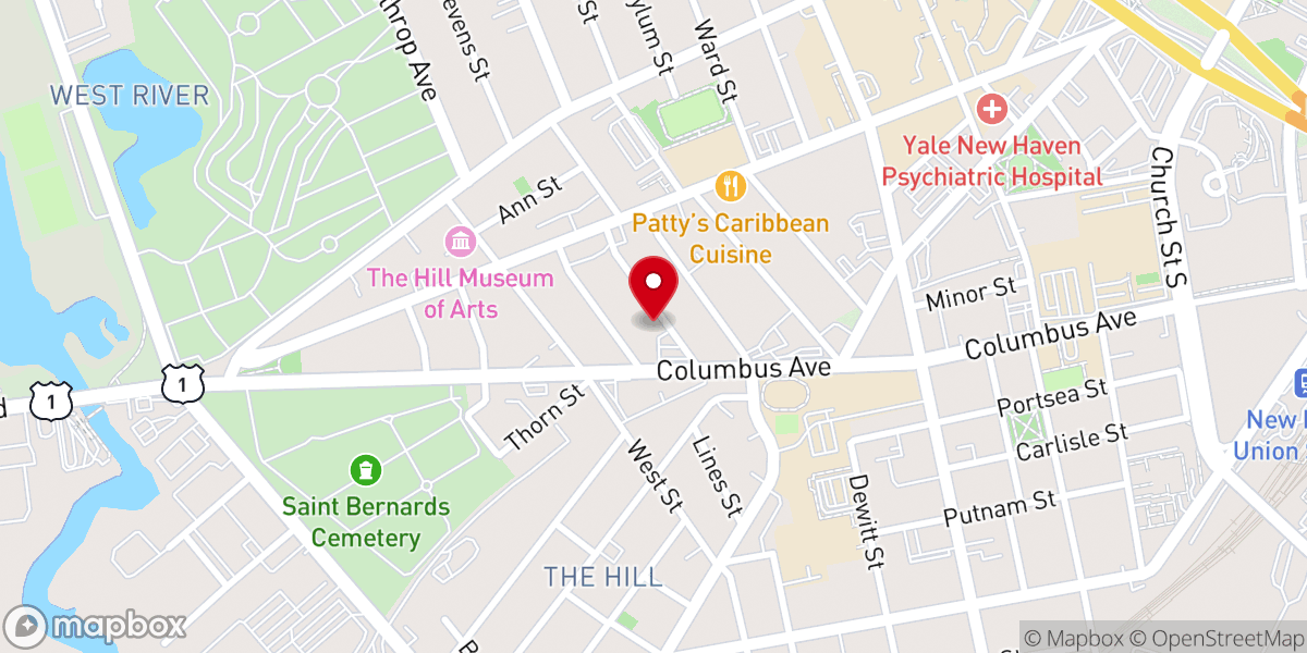 Map showing location of Thomas Chapel Church of Christ