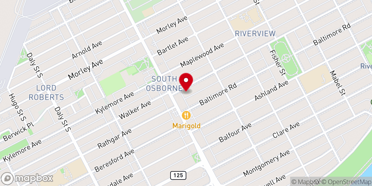 Map showing location of Grace Bible Church of Winnipeg