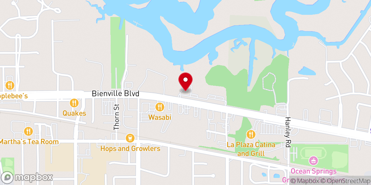 Map showing location of Keg & Barrel - Ocean Springs