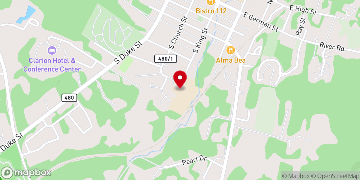 Map showing location of Shepherdstown Elementary School