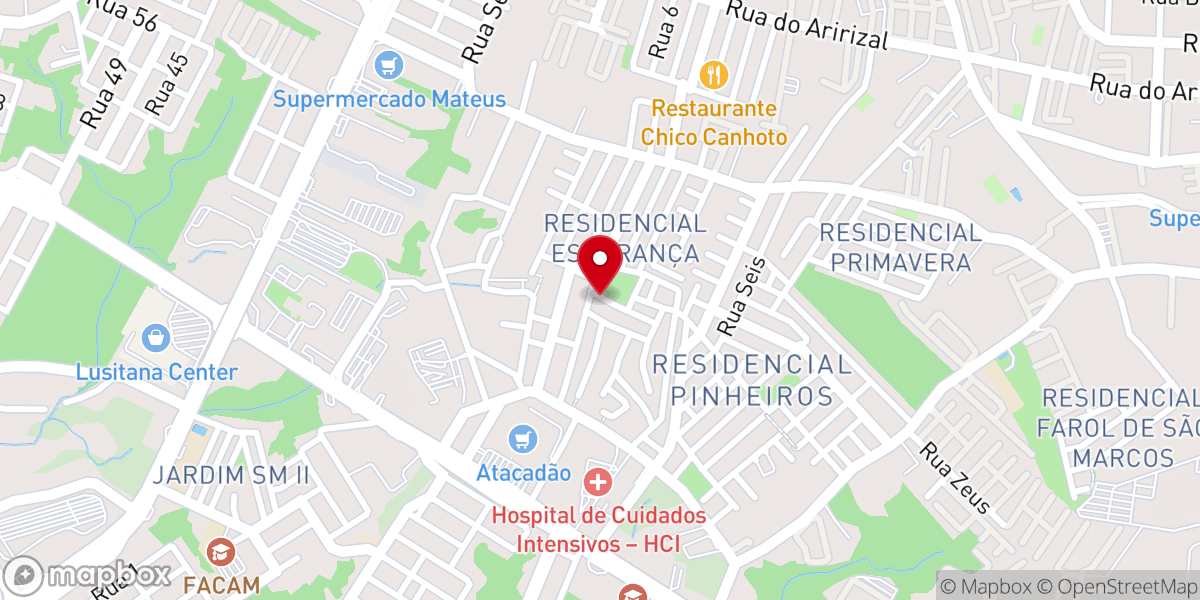 Map showing location of IPR - igreja pentecostal resgate