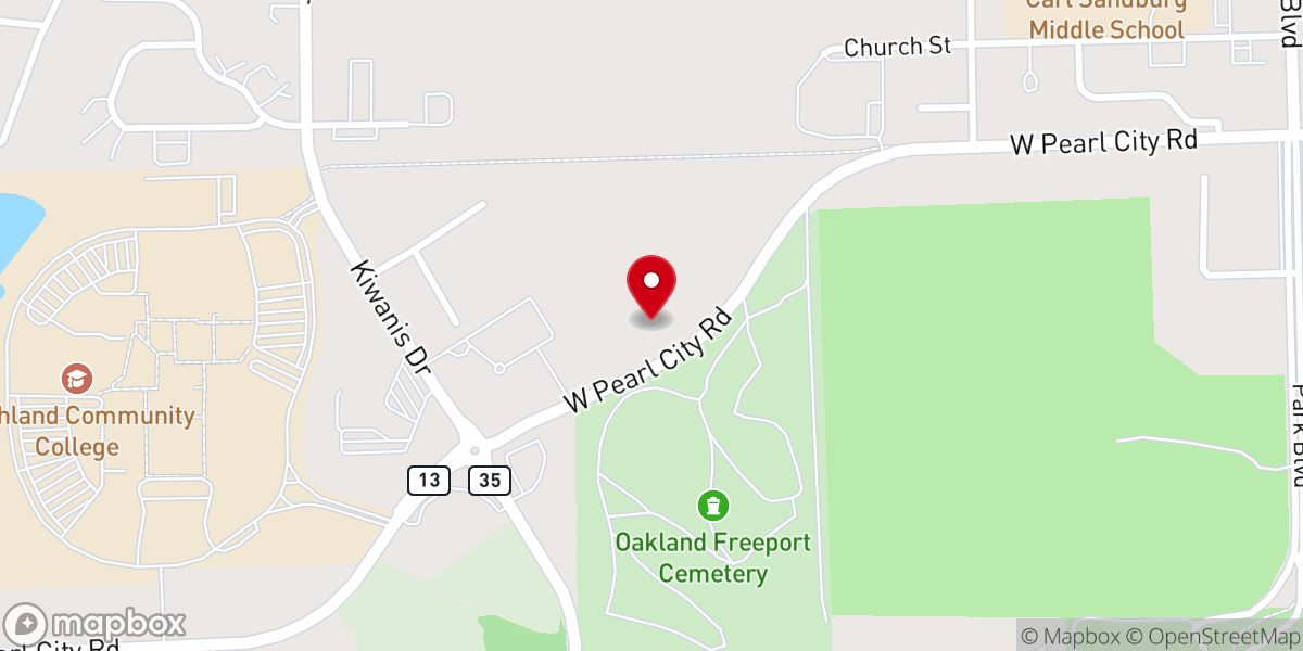 Map showing location of Bible Community Church