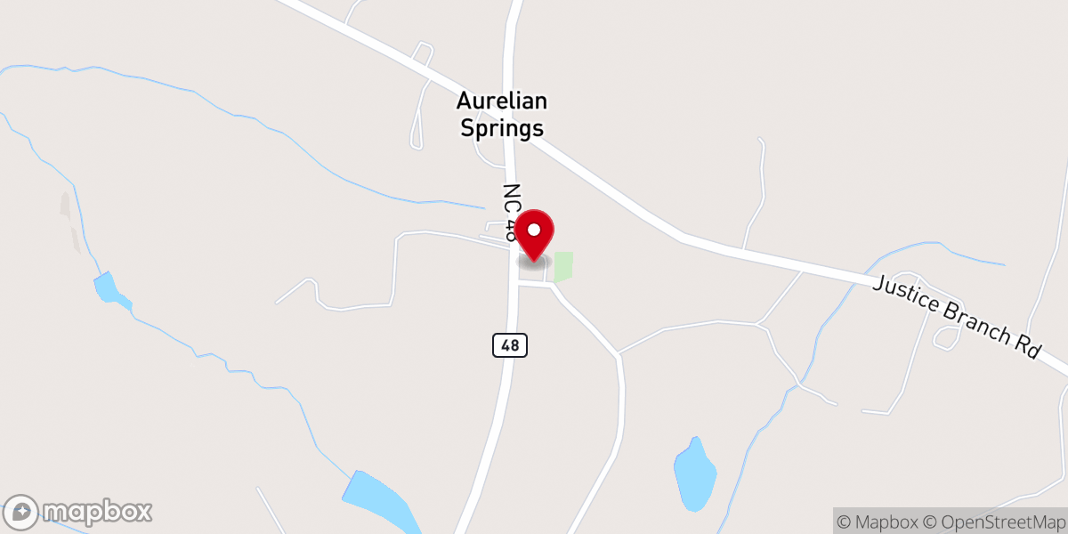 Map showing location of Tabor Church