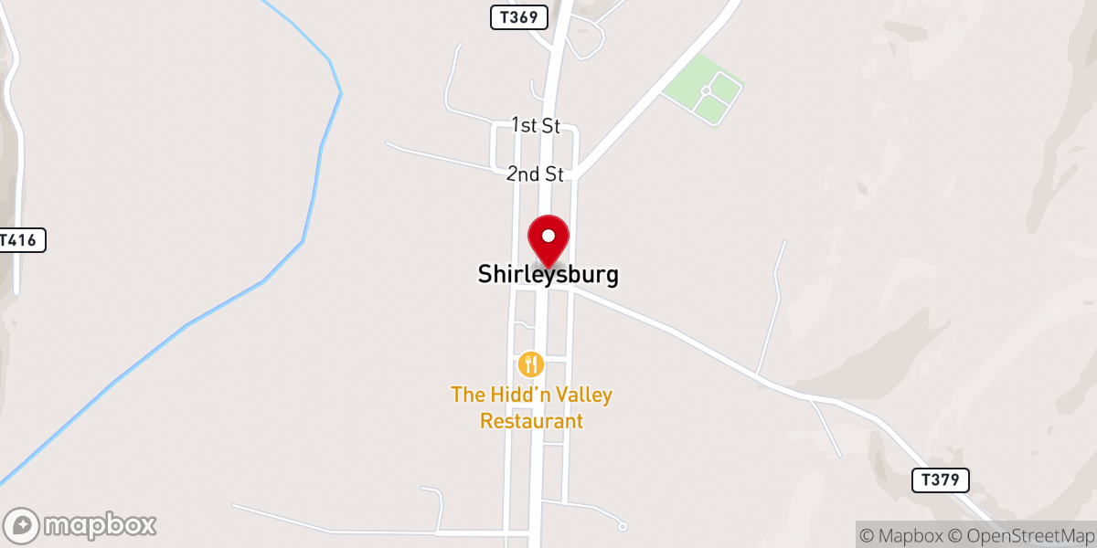 Map showing location of Shirleysburg