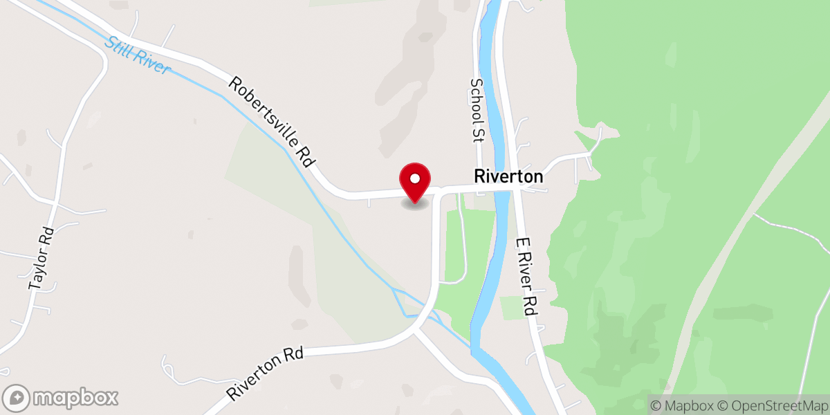 Map showing location of Greenwood Glass Blowing Studio Gallery & School