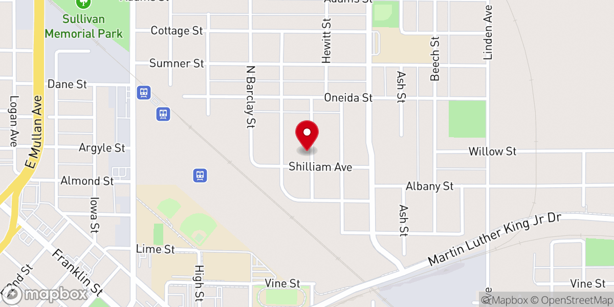 Map showing location of Church of God in Christ